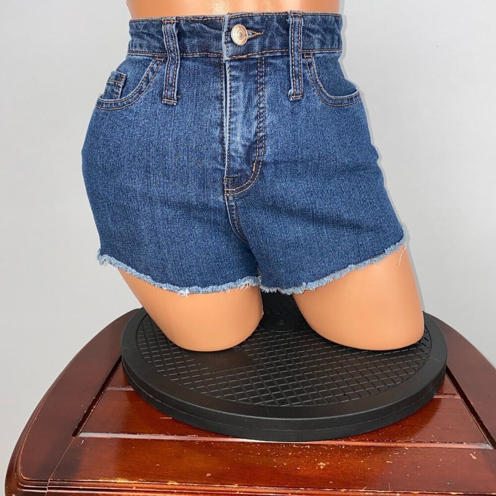 Wild Fable Denim Jean Shorts Womens Size 2 High Rise Cutoff Fringe Hem Festival